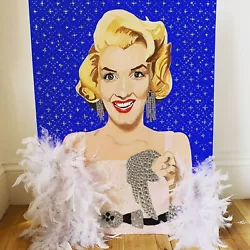 Buy Glittery Marilyn Monroe Painting/collage - Diamonds Are A Girl’s Best Friend • 450£
