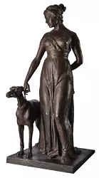 Buy Carlo Fait (1877-1968) - The Greek With The Greyhound, Sculpture Bronze • 53,978.40£