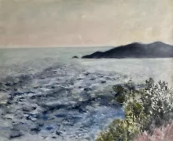 Buy Vintage Oil Painting ST TROPEZ Seascape Margaret Harmsworth 1928-2007 • 49.95£