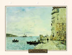 Buy View From The Quai De La Marine Of The Ship Of Ville. - Eugène Boudin - Info Card • 0.86£