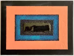 Buy Portal Number 1 - Original Art Handmade Black Coral Blue Mixed Media Painting • 109.50£