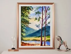 Buy Morning Mountain | Original Hand Painted | Watercolour Painting | Landscape | A5 • 45£