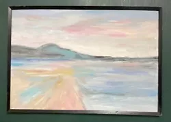 Buy Original Mid Century Modernist Abstract Style Seascape Oil On Board Painting • 3.20£