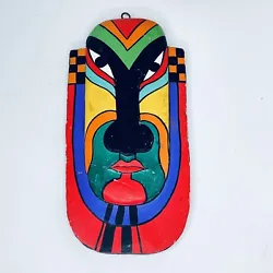 Buy Tribal African Face Mask Hand Carved  Hand Painted Multi-coloured Art Mask • 15£