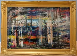 Buy Beautiful Large Abstract Oil Painting Graeme Orford-Dexter In A Vintage Frame  • 295£
