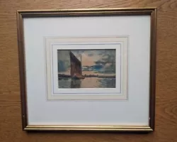 Buy Alfred Morgan Interest Sailing Boat Wherry River Original Framed Watercolour  • 59.99£