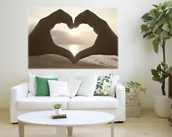 Buy LOVE HEART HANDS ABSTRACT POP ART  Painting Canvas Wall Art Picture Print HOME • 75£