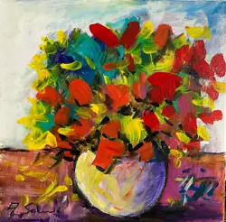 Buy Flowers Still Life Floral Painting 12x12 Impressionism Csa • 37.30£