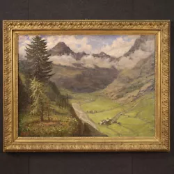 Buy Landscape Signed Olivetti Dated 1919 Mountain Artwork Oil On Canvas Painting • 4,500£
