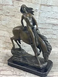 Buy Lady Godiva On Her Horse Bronze Statue/Figurine Hand Made Nude Erotic Art • 947.45£