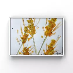 Buy Wheat Painting Watercolor Wheat Stalks Art Field Painting Botanical Plant Sketch • 20.67£