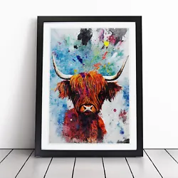 Buy Highland Cow No.1 Wall Art Print Framed Canvas Picture Poster Decor Living Room • 34.95£
