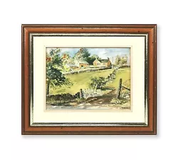 Buy C Phoenix - Vintage Landscape Watercolour Bradfield Dale Cottage Framed • 35£