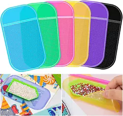 Buy 6 Pieces Anti-Slip Tools Sticky Mat For Diamond Art Painting, 5.6 X 3.3 Inch Non • 4.92£
