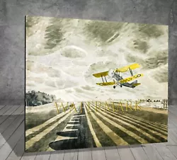 Buy Eric Ravilious Tiger Moth PAINTING RAF WAR II FRAMED CANVAS PAINTING ART 294 • 3.96£