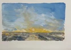 Buy Original Painting Sunset Beach In Wales • 45£