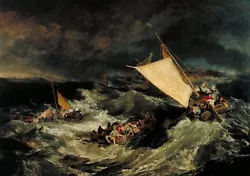 Buy J M W Turner - The Shipwreck Vintage CANVAS POSTER PRINT ART UNFRAMED • 6.95£
