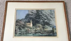 Buy Suffolk Artist Noel Dennes 1908- 1998 Framed Pastel Landscape Rural Farm & Trees • 14£