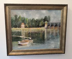 Buy OIL PAINTING By Alan Reed Framed 1986  The Bridge At Argenteuil   By Monet. • 89.99£