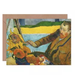 Buy Paul Gauguin Vincent Van Gogh Painting Sunflowers Fine Art Blank Greeting Card • 4.42£