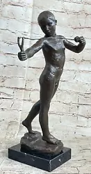 Buy Art Gallery DEALS William Reid Dick The Sling Boy Art Bronze Sculpture Nude Sale • 167.26£