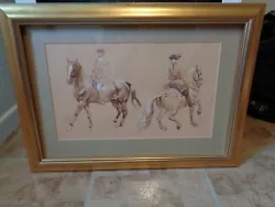 Buy Rino Ferarri Watercolour  Study Of Horse And Riders, 16  X 9 1/2' • 36£