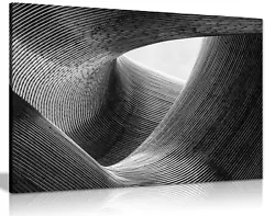 Buy Black & White Curved Sculpture Framed Canvas Print Wall Art Home Decor • 17.99£