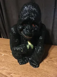 Buy Smiling Gorilla Black With Yellow Banana Statue / Wrongway052 • 34.72£