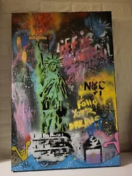 Buy Mr Brainwash Statue Of Liberty New York City Wall Art Canvas Quality NYC Repro  • 95£