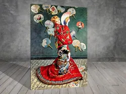 Buy Claude Monet  Wearing A Kimono Japanese CANVAS PAINTING ART PRINT 195 • 12.92£
