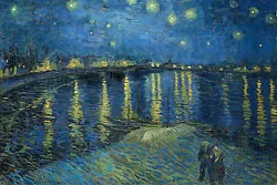 Buy Vincent Van Gogh - Starry Night Over The Rhone (1888) Painting Poster Print Art • 5.95£