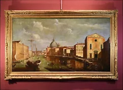 Buy Large Painting Antique Venice Paesaggio XVIII Century Oil On Canvas Tironi Sea • 12,805.50£