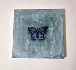 Buy Butterfly II - NEW! Original Acryl Painting On Deep Canvas 13.5x13.5inch • 390£