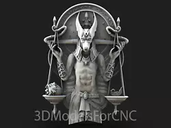 Buy 3D Model STL File For CNC Router Laser & 3D Printer Egyptian God Anubis • 2.47£