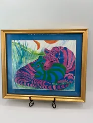 Buy Signed Betsey Fowler Print  Sweet Dreams  Tiger And Cub  Matted Framed 12 X10  • 104.42£
