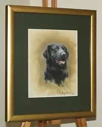 Buy TONY WOODING (b.1969) Photorealistic Oil Painting Portrait Of Black Labrador Dog • 275£