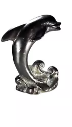 Buy Bronze Sculpture DOLPHIN Waves Ocean Animal Small 3” Tall Paperweight • 16.50£
