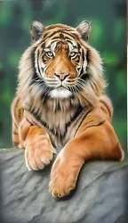 Buy  Siberian Tiger” 18x31 Inch Original Acrylic Wood Panel Painting • 710.14£