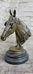 Buy Handcrafted Bronze Sculpture SALE Decor Home Barye Marble Head Horses Cast Sale • 196.09£