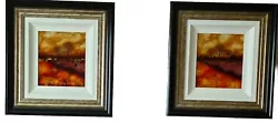 Buy Pair Of Kerry Darlington Original Paintings ' Trees 1 ' Glass Acrylic • 575£