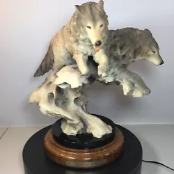 Buy Wolves Wolf Sculpture Winter Run Signed Randall Reading Mill Creek Studios • 82.84£