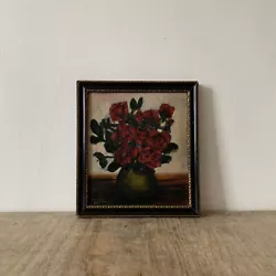 Buy Vintage Floral Flower Vase Still Life Room Framed Painting Oil On Board Signed • 35£