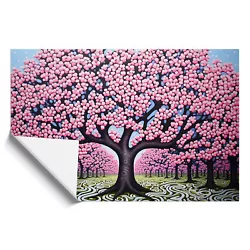 Buy Cherry Blossom Tree Op Art Framed Wall Art Poster Canvas Print Picture Painting • 16.95£