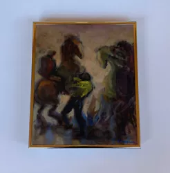 Buy Carol Mothner Painting Original Oil On Canvas Horses Vtg Southwest New Mexico • 2,078.99£