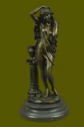 Buy Female Nude Grecian Goddess Rapunzel Enchantress Bronze Marble Statue Figurine • 235.86£