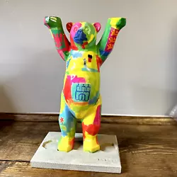 Buy Berliner United Buddy Bear Statue Art Of Tolerance Germany With Stand Colorful • 20.72£