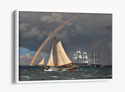Buy C.w Eckersberg, Rainbow At Sea -float Effect Canvas Wall Art Pic Print • 49.99£