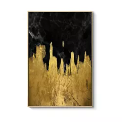 Buy Canvas Hand-painted Gold Foil Decorative Art Painting Unframed 24 X36  • 27.60£