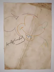 Buy Andy Warhol Painting Drawing Vintage Sketch Paper Signed Stamped • 83£