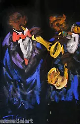 Buy Famous E.J. Gold Jazz Art Backdrop Painting 7 X 11 Foot With Celebrities In Frnt • 118,591.14£